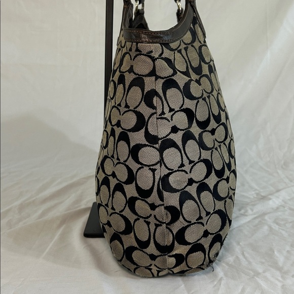 Coach F31444 Brown and Black Signature Snake Shoulder Bag - Picture 6 of 12